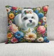 Poduszka 40/40cm Maltańczyk Maltese