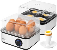 Jajowar ECG 500W na 8 jajek. Gotuje na miękko/twardo. Funkcja omletów.