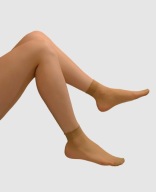 Skarpetki rajstopowe 100% poliamid -2 pary -beż jasny - rozmiar uniwersalny