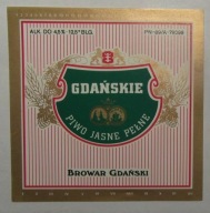 ETYKIETA PIWO JASNE PEŁNE GDAŃSKIE BROWAR GDAŃSK
