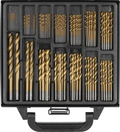 ZESTAW WIERTEŁ HSS DO METALU 1-10mm 99szt. YATO POKRYTE AZOTKIEM TYTANU