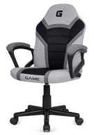 GAMINGOWY FOTEL LUGANO| Obrotowy szaro czarny| regulowany