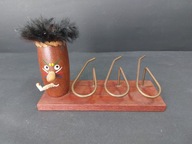 Stary drewniany teakowy stojak lata 60 design