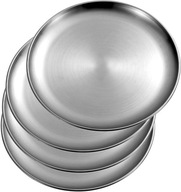 AUSHOPLAH Zestaw 4 30 cm talerzy obiadowych ze stali nierdzewnej a705