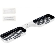 PÓŁKA ŁAZIENKOWA PODWÓJNA WISZĄCA POD PRYSZNIC NAŚCIENNA NAROŻNA 60CM DA232