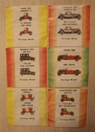 ETYKIETY - STARE PAPIERKI - STARE SAMOCHODY - ZESTAW 6 SZTUK, KAŻDA INNA