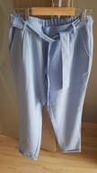 eleganckie SPODNIE baby blue z wiązaniem_______ 40 j.NOWE