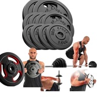 OBCIĄŻENIE ŻELIWNE ZESTAW 50KG POD SZTANGE PROSTA ŁAMANĄ GRYF WYTRZYMAŁE