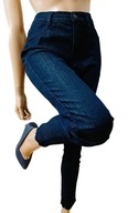 S_I_S_L_E_Y granatowe spodnie dżinsy kobiece super skinny fit W27 L29