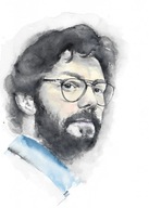 Portret, El Profesor, akwarela, oryginał, format A4