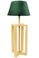 Drewniana podstawa lampy, baza bez abażura przewód