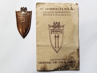 ZESTAW ODZNAKA I LEGITYMACJA GRUNWALD BERLIN