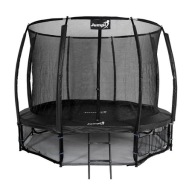 Trampolina Jumpi Maxy Comfort Plus 374cm Czarna z Siatką Dla Dzieci