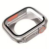 ETUI NAKŁADKA ZE SZKIEŁKIEM SZKŁO DO APPLE WATCH 4 5 6 SE 42 44 MM TITANIUM