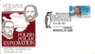 POLISH AMERICAN STAMP CLUB -koperta -POLISH POLAR EXPLORATION 1987 rok