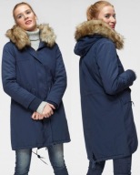 LTB MARKOWA KURTKA DAMSKA GRANATOWA PARKA KAPTUR BAWEŁNA 119 € !!!!! L / 40