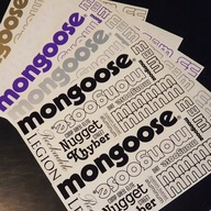 Naklejki Nalepki Rowerowe Logo MONGOOSE Classic, na ramę rowerową, 4 kolory
