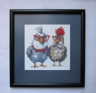 Robótkownia Obraz gotowy haft diamentowy DZIADKOWIE 25x25x1,5cm w ramie