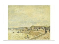 Pocztówka - Alfred Sisley, Nad Sekwaną o poranku