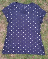 Bluzka Next czarna cotton białe kropki r. 42/XL , BDB