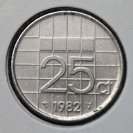 *HOLANDIA [0038]*25 centów 1982 Beatrycze (królowa Niderlandów)*25ct Nikiel