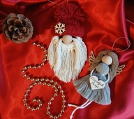 Ozdoby choinkowe handmade makrama
