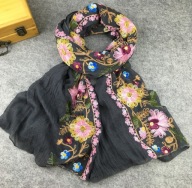 PASZMINA KASZMIR SZAL haftowany haft folk etno