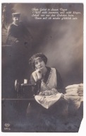 Maszyna do Szycia krawiectwo Dziewczyna myśli o żołnierzu ok.1915r. 458c