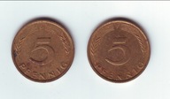 Niemcy 5 Pfennig 1974 D,F