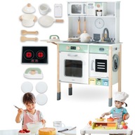 KUCHANI DREWNIANA INTERAKTYWNA z Pralką Zmywarką Tablica Kredowa dla Dzieci