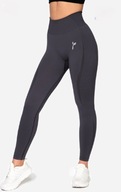Leginsy wysoki stan XS siłownie fitness szare sportowe legginsy bezszwowe