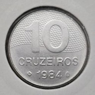 *BRAZYLIA [0252]*10 cruzeiros 1984r. Geografia Mapa *10 CRUZEIROS