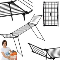 SUSZARKA NA PRANIE STOJĄCA DUŻA SKŁADANA BALKONOWA NA BALKON CZARNA 19M