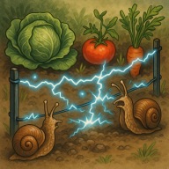 Ogrodzenie elektryczne przeciwko ślimakom, na ślimaki