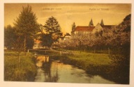 LOHR AM MAIN. Partie am Schlos, Bawaria, NIEMCY, STARA