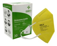 Maska Przeciwpyłowa COVID ESLH FFP2 Żółta Półmaska 1szt