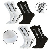 4PARY SKARPETY ANTYPOŚLIZGOWE SKARPETKI piłkarskie BIAŁA I CZARNA 39-45