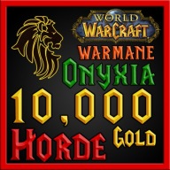 WoW WARMANE ONYXIA GOLD 10k 10 000 HORDE