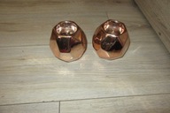 2 ZŁOTE ŚWIECZNIKI LAMPIONY