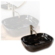 REA UMYWALKA BELINDA BLACK MARBLE SHINY - NABLATOWA