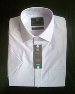 Koszula - Elegancka 37 Marks - Krótki Rękaw - Wizytowa - Biznesowa