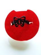 Pierścionek Czarny Motyl Motylek 11 6 Stal Chirurgiczna Nierdzewna