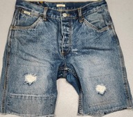 Wr) EMMETT KRÓTKIE SPODNIE JEANSOWE Roz.S