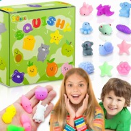 SQUISHY GNIOTEK ZABAWKA ANTYSTRESOWA 30SZT MOCHI SENSORYCZNY DZIEŃ DZIECKA