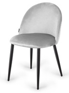 Krzesło tapicerowane Gloria Light Grey Velvet szare – elegancja i komfort