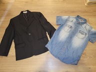 Marynarka+koszula dżinsowa 146cm