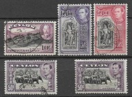 Ceylon B574 JVI fauna słonie rzeźby sztuka 15funtów