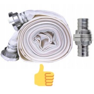 NOWY 30M 2" Cale Wąż Strażacki Parciany Do Wody Szamba Z SZYBKOZŁĄCZAMI