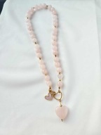 Naszyjnik Bliskość- Kwarc Różowy