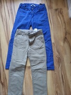 śliczne spodnie h&m 2 szt 122 cm